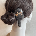 しっぽがゆらゆら揺れるねこちゃんヘアコーム(M32)