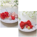 【hapi様専用出品 】七五三姉妹髪飾り/鹿の子華結びのヘッドドレスセット/鹿の子蝶結びのヘッドドレスセット