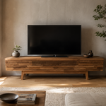 [手作り家具】タモ材 オイルフィニッシュのシンプルなテレビ台 w170