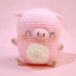 ほっこり こぶた 【ブタ】　あみぐるみ