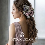 アネモネとナチュラルグリーンのヘッドドレス/ヘアアクセサリー＊結婚式・成人式・ウェディングドレスに