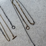 ーlong mix chain necklaceー　レイヤードネックレス　ロングネックレス　2wayネックレス　チェーンネックレス