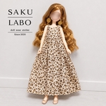 2点セット ノースリーブマキシ丈ワンピース レオパード柄 ヒョウ柄 リカちゃん リアルクローズ ジェニーちゃん バービー