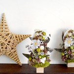 ホワイト 年中飾れる！植木感覚 ナチュラルツリー　プリザーブドフラワー  トピアリー  ギフト クリスマス  北欧  【ミンネのクリスマス2015】