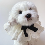 scallop ribbon frill cape          犬用スタイ　わんこ　わんちゃん　愛犬　つけえり　ケープ　ベビースタイ　よだれかけ　フリルスタイ