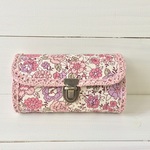 ★SALE★　じゃばら式カードケース＊YUWAナチュラルピンク小花