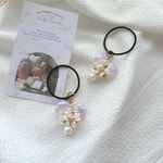 petit cadeau ｜揺れる リボン＆お花 ヘアゴム　2個セット　ママとお揃い/取替可能