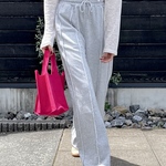 (M) 小さな革のレジブクロ レザーバッグ エコバッグ ミニバッグ レジ袋 マゼンタ ピンク