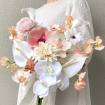 🍀オーダーブーケL受付ページ💐ブートニア付き✨ウェディングブーケ　アーティフィシャルフラワー　アーティフィシャルフラワーブーケ　ブライダルブーケ　前撮り　