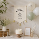 HATA188❁﻿バースデータペストリー♡ 誕生日フラッグ　誕生日装飾　誕生日タペストリー