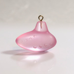 オカリナペンダント（エポキシレジン製フロスト仕上げ／桜色）