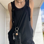 Eon . / Shoulder｜レザーショルダー ブラック スマホショルダー ショルダー ストラップ スマホストラップ シンプル レザー ステンレス 長さ調整可能 刻印