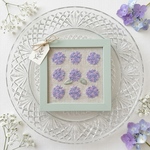 雫きらめく紫陽花刺繍 ☾ 手刺繍のインテリアフレーム