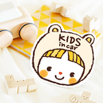 KIDS IN CAR マグネットステッカー(前髪ぱっつんベアーちゃん）