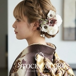 レトロモダン＊ミニマムのヘッドドレス/ヘアアクセサリー＊結婚式・成人式・ウェディングドレスに