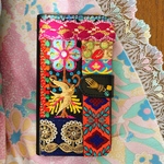 【mama-24様オーダー作品】ツバメのカラフルエスニックスマホケース