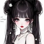 1002 art collage box 人物ステッカー