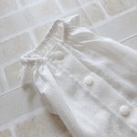 犬服SS フレンチスリーブ スモックチュニック  レーシーストライプ　バックオープン(背中開き)✨送料無料✨