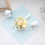 すずらん〜ちっちゃなお供え花・仏花・供養花…ブーケタイプ（花束のみ・タッセル付き）ソーラローズ／ペット供養／ペット仏壇／供花／ミニ仏壇／ミニ／小さめ／お彼岸／春／イエロー