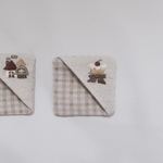 【童話しおり/まっかな木の実 3ページめ】動物刺繍入りブックマーク　単品