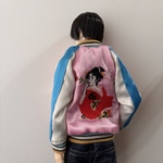 pupu5-pipi5様専用ドールサイズスカジャンL L美人画ピンク