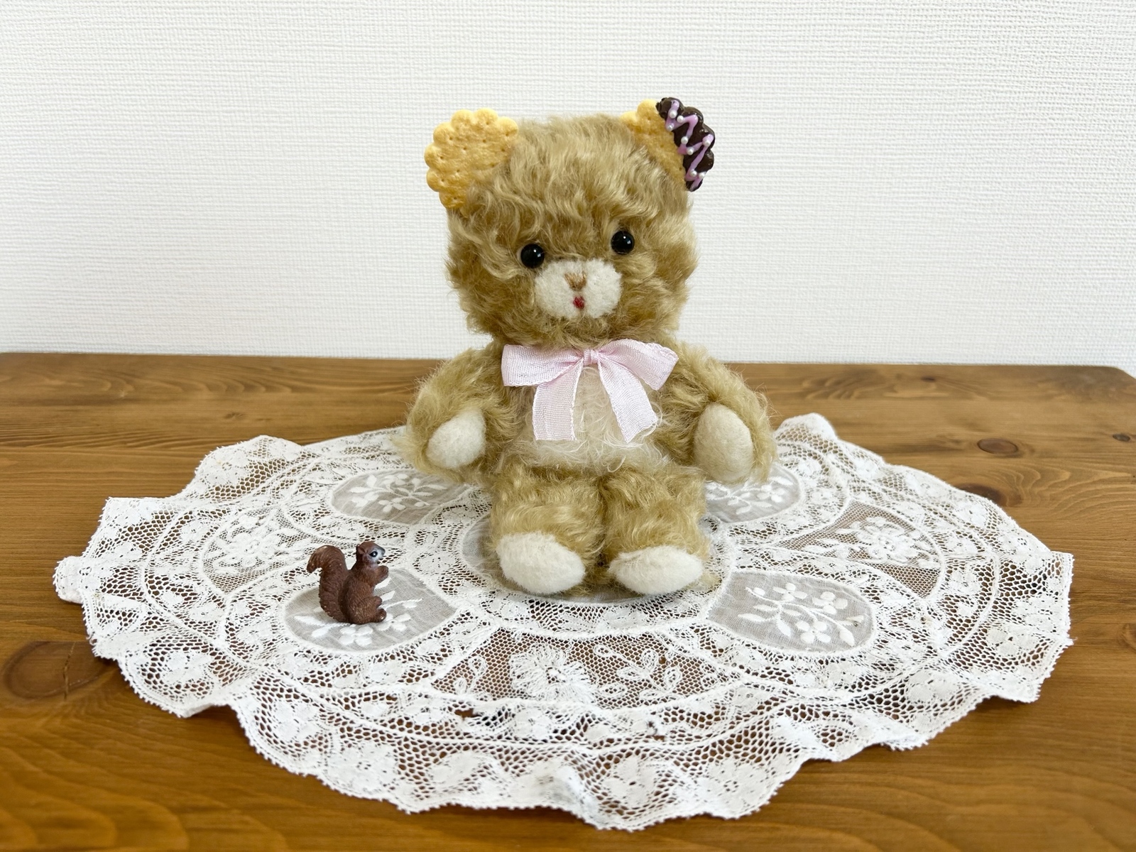 お菓子なくまちゃん(チョコがけワッフル） - marucoro | minne byGMO