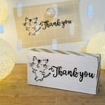    THANK YOUはんこ｜猫のラバースタンプ 3×6cm