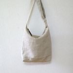 ☆リネン帆布斜め掛けショルダーバック☆natural beige