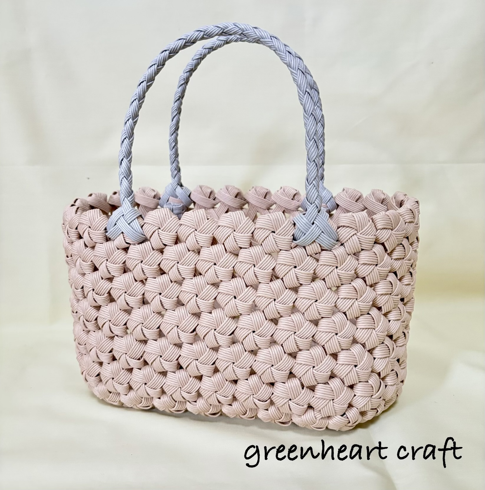 花結び編みのカゴバッグ - green heart craft | minne byGMOペパボ