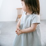 フレンチスリーブ ミントのナチュラルワンピース《80〜130cm》 女の子 おしゃれ かわいい 大人っぽい 子供服 半袖 フレンチテイスト 無地