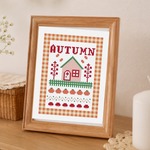『クロスステッチキット』刺繍でつくる秋のウェルカムボード　AUTUMN㊱