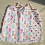 【再販】　2枚セット　タオルエプロン可愛いお魚さんとドット柄