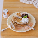 桃と紅茶のパンケーキ