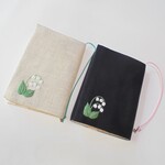 手刺繍すずらんの聖書カバー・文庫本カバー・讃美歌カバー　ブックカバー