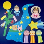 《たなばた飾り　願い事》壁面飾り♡7月