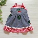 Sサイズ＊すいか刺繍キャミワンピース