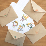 女の子のミニレターセット