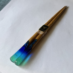 木とレジン　青池の箸【ブルーホール】再販