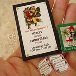 【再販】クリスマス特集＊クリスマスパーティーのお知らせボード＆サインプレート＆招待状のセット　贈り物いっぱいのサンタさん