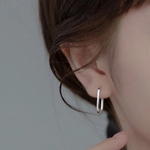 【つけっぱなし OK / S925】シルバー シンプルロングピアス/シルバー925ピアス つけっぱなしピアス ゴールドピアス ロングピアス ワンタッチピアス キャッチレスピアス フープピアス