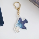 【5/16(土)21時販売】夜空の刺繍 アクリルキーホルダー(はと座)