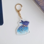 【5/16(土)21時販売】夜空の刺繍 アクリルキーホルダー(うさぎ座)
