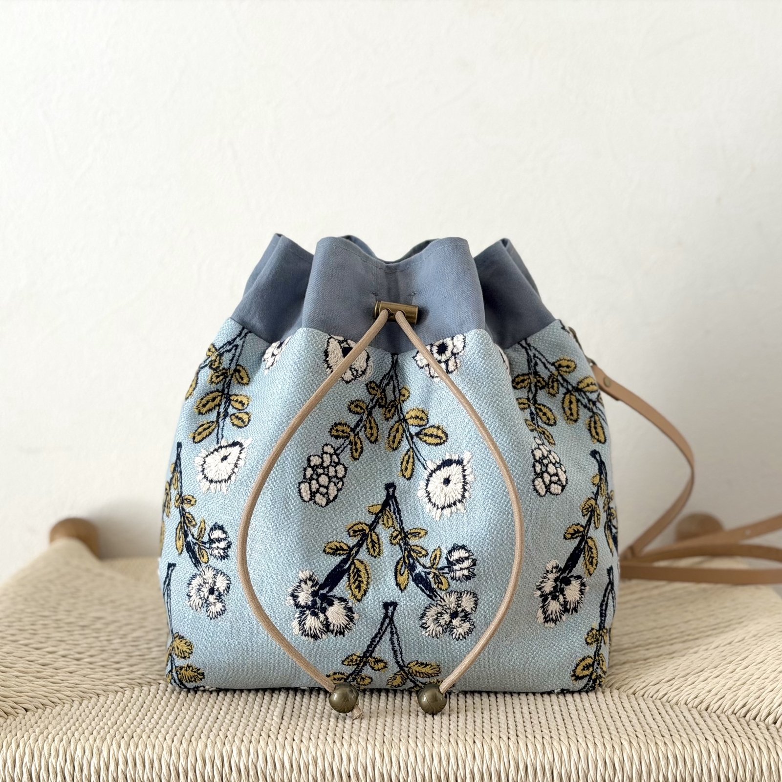 ⚮̈ミナペルホネン twins light blue シプリバッグ - HANAHANA0215'S