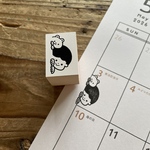 【3×2】ひょっこり男の子  (左から)  くま×男の子      ＊     ラバースタンプ  カレンダー  スケジュールスタンプ  育児日記  育児記録  手帳  習い事スタンプ
