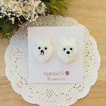 🐾わんこピアス🐶ポメラニアン🐾