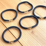 高品質☆K16GPゴールド　カン付きヘアゴム　5本