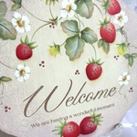 ＊トールペイント＊ いちごのwelcomeプレート