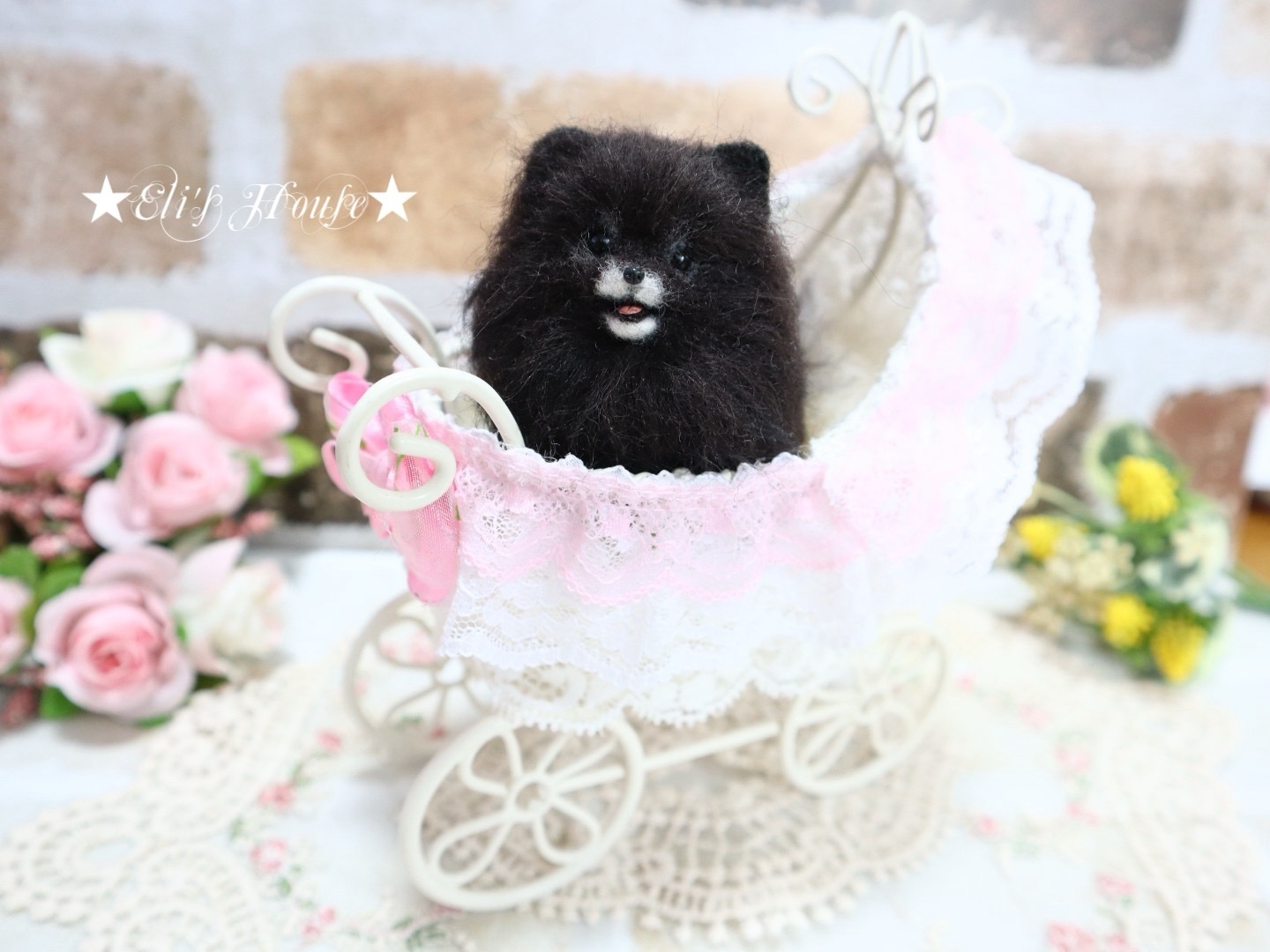 ポメラニアン☆黒ポメちゃん 羊毛フェルト - CHECO-LU'S GALLERY