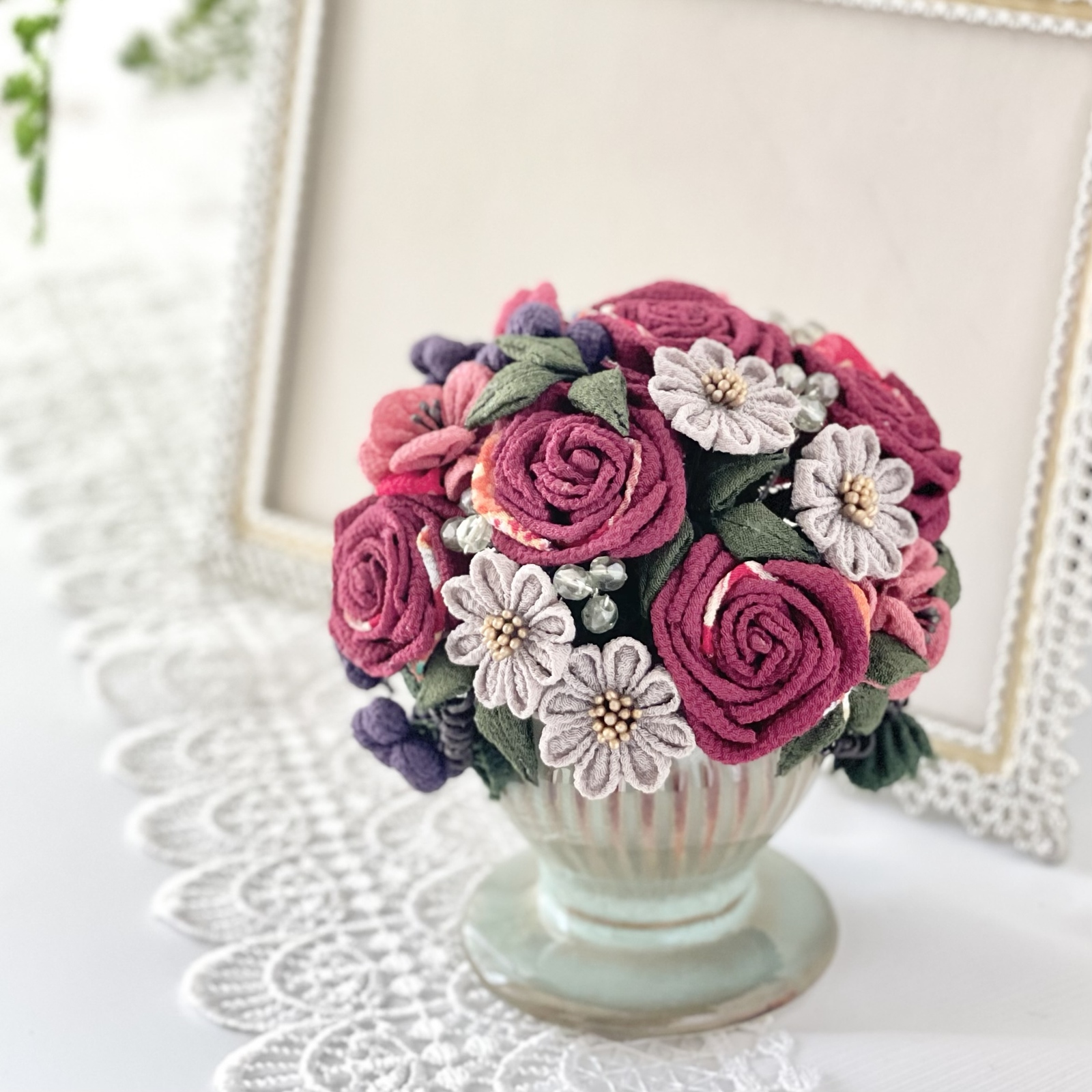 ｶﾞｰﾃﾞﾝ･ｲﾝ･ﾊﾝﾄﾞ＊12(薔薇と山葡萄)《一点物》