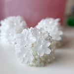 2pcs)4357)18kgpオリジナルピアス)紫陽花)White)#np4
